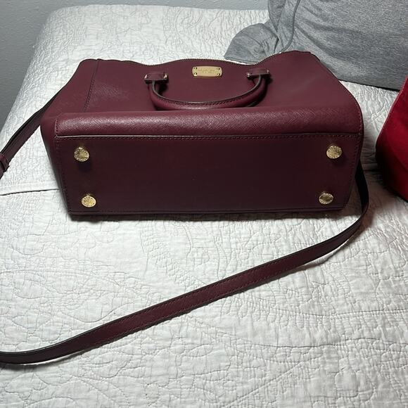 Burgundy Michael Kors Hand Bag - Picture 2 of 5